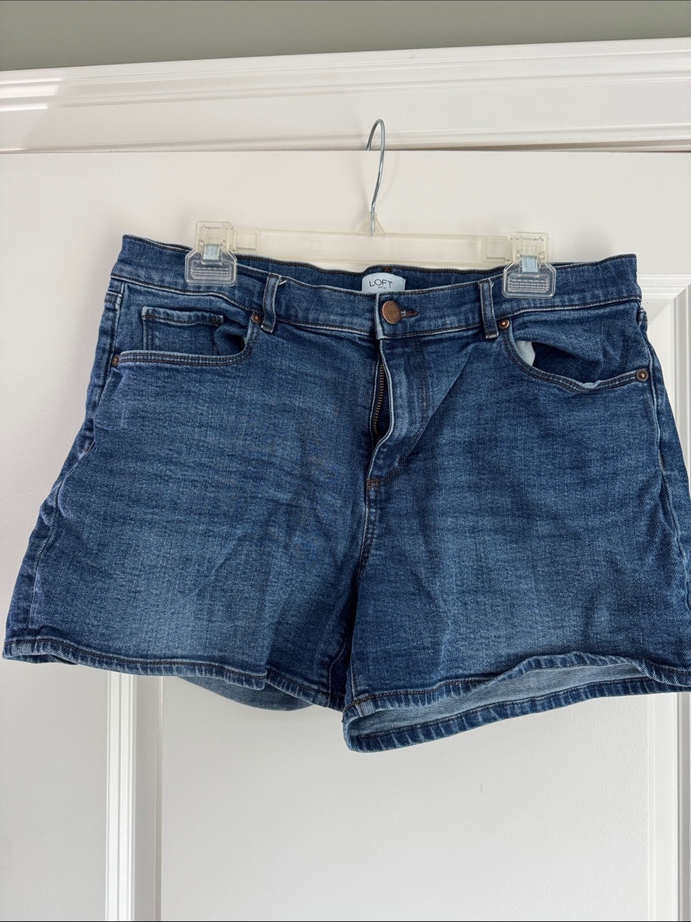LOFT Indigo Denim Jean Shorts